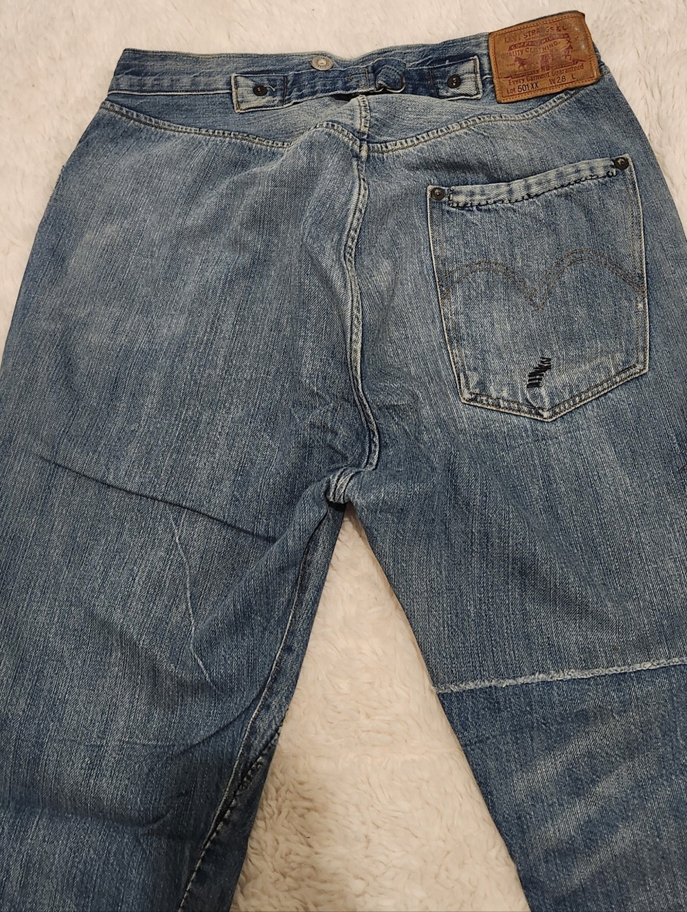 Levis Vintage Clothing LVC 1890 501 Bandit Selvedge Jeans - Picture 4 of 5